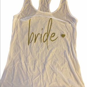 Bride racer back tank top